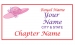 White Rectangle name Badge Artwork 126 Pink 